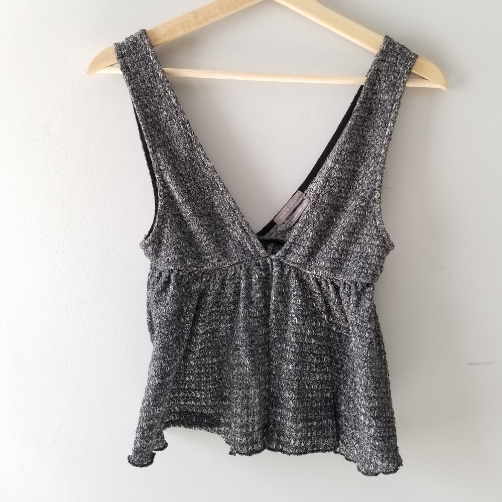 Urban Outfitters Gray Knit Crop Tank Top XS